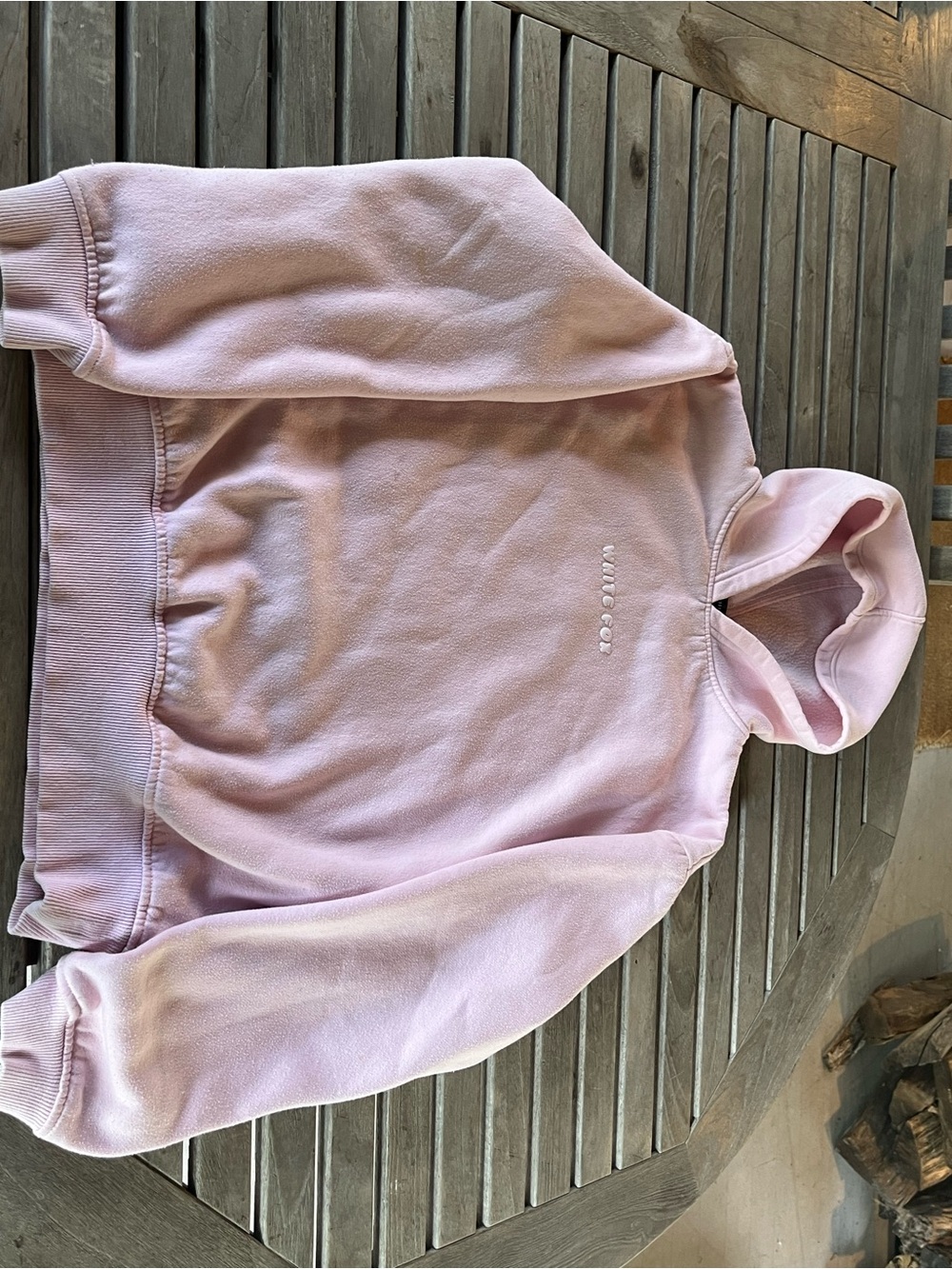 White Fox Light Pink Cozy Hoodie with Subtle Logo
